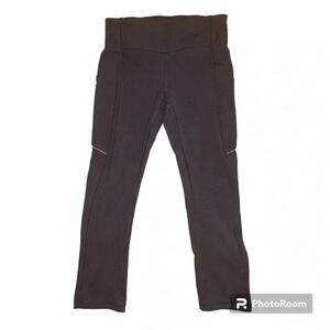 246 Lululemon black cropped leggings, size 4